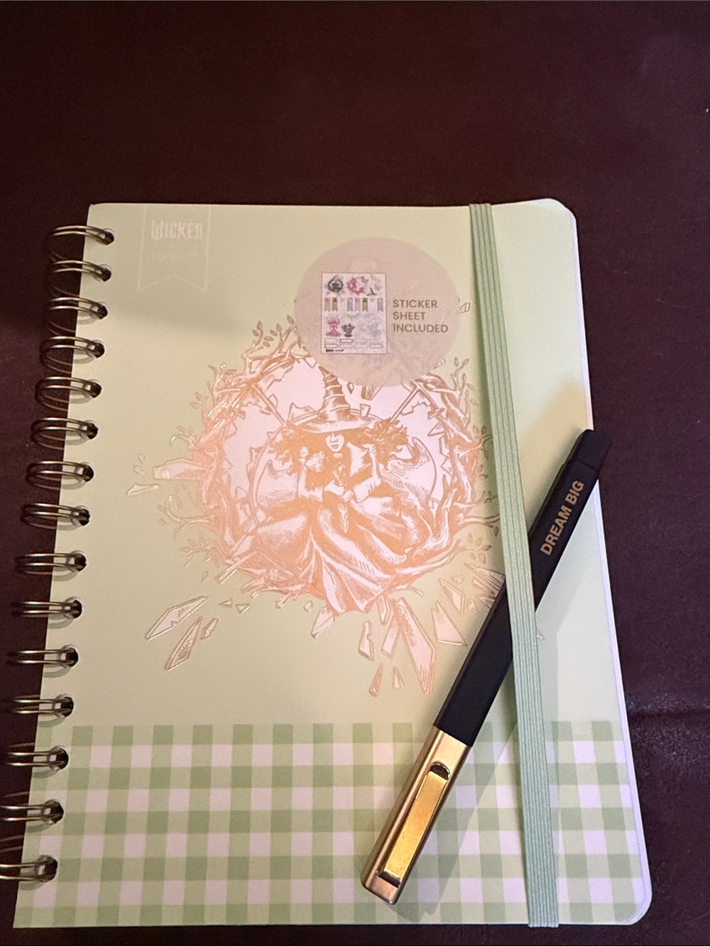 Yoobi Wicked Notebook with sticker sheet and pen